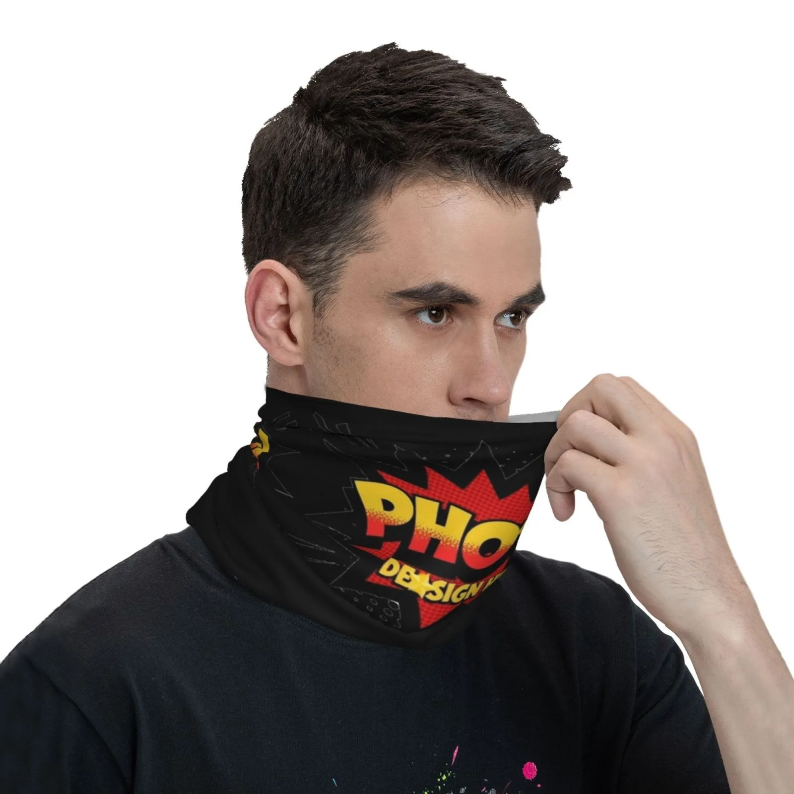 Custom Your Design Here Bandana Winter Neck Wrap Face Scarf for Hiking Personalized Customized Logo Printed Gaiter Headband