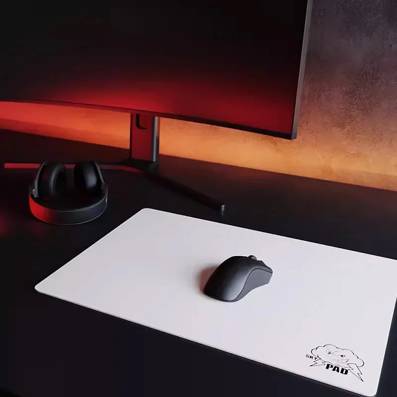 Black And White Glass Mouse Pad Gaming Mouse Pad Customized Pattern Tempered Smooth Gaming Desk Mat Fps Esports Office Gaming