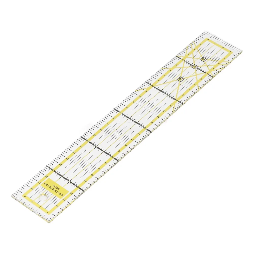New Acrylic Quilting Ruler Yellow 5x30cm Sewing Ruler Fabric Cutting Ruler Patchwork Sewing