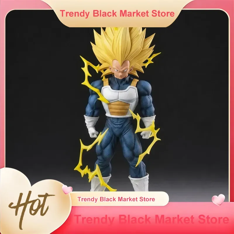30cm HY Dragon Ball Super Vegeta Super Saiyan 3 GK Anime-Figur PVC Sammlermodell Trendiges Spielzeug Desktop-Ornament Geburtstagsgeschenk