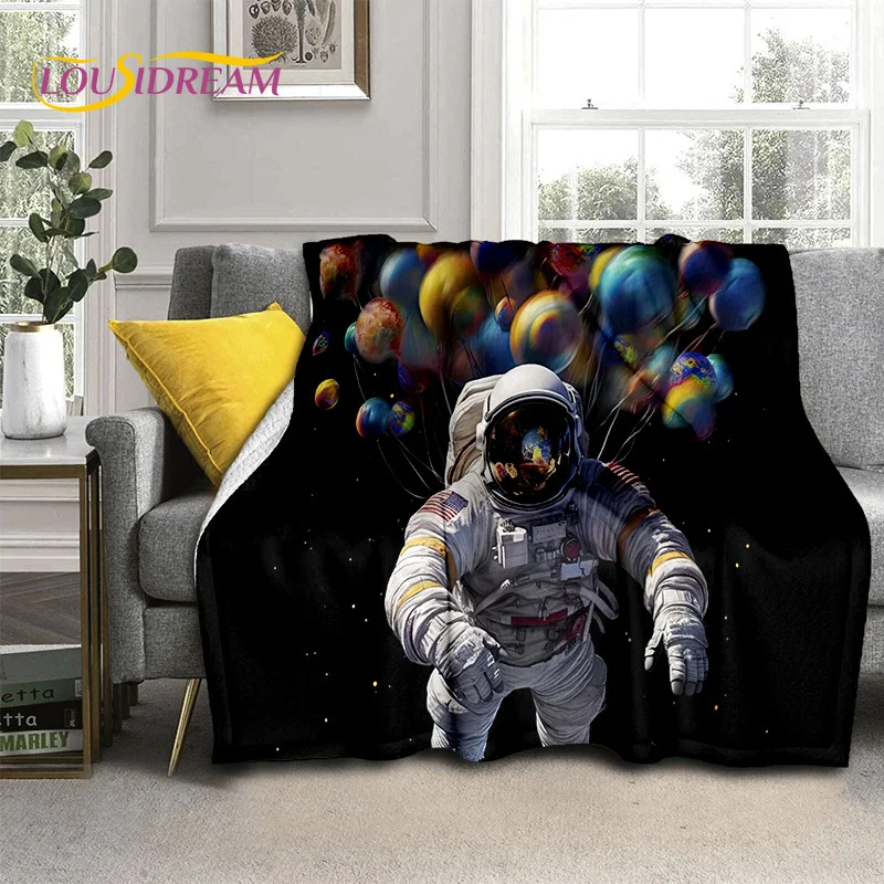 

Astronaut Dream Universe Spaceman 3D Outer Space Cartoon Soft Blankets,Throw Blanket for Picnic Beds Home Bedroom Cover Kid Gift