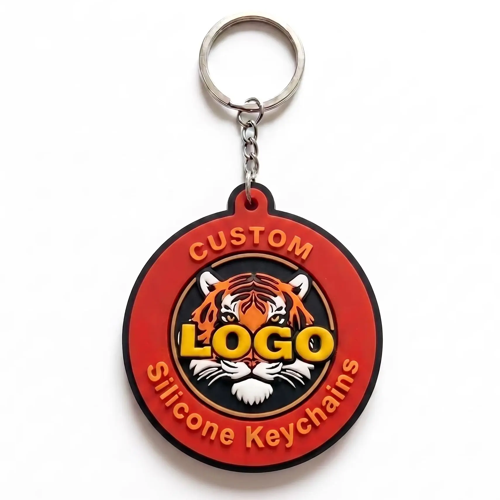 Promotional Key Ring Pvc Keychain Custom logo QR Code Keychain Personalized QR Code logo Soft Pvc Keychain