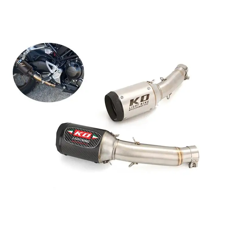 

For Honda CBR300R CB300F 2020-2025 Exhaust System 51mm Muffler Mid Link Pipe Stainless Steel Escape CB300R CB250R 2018-2025