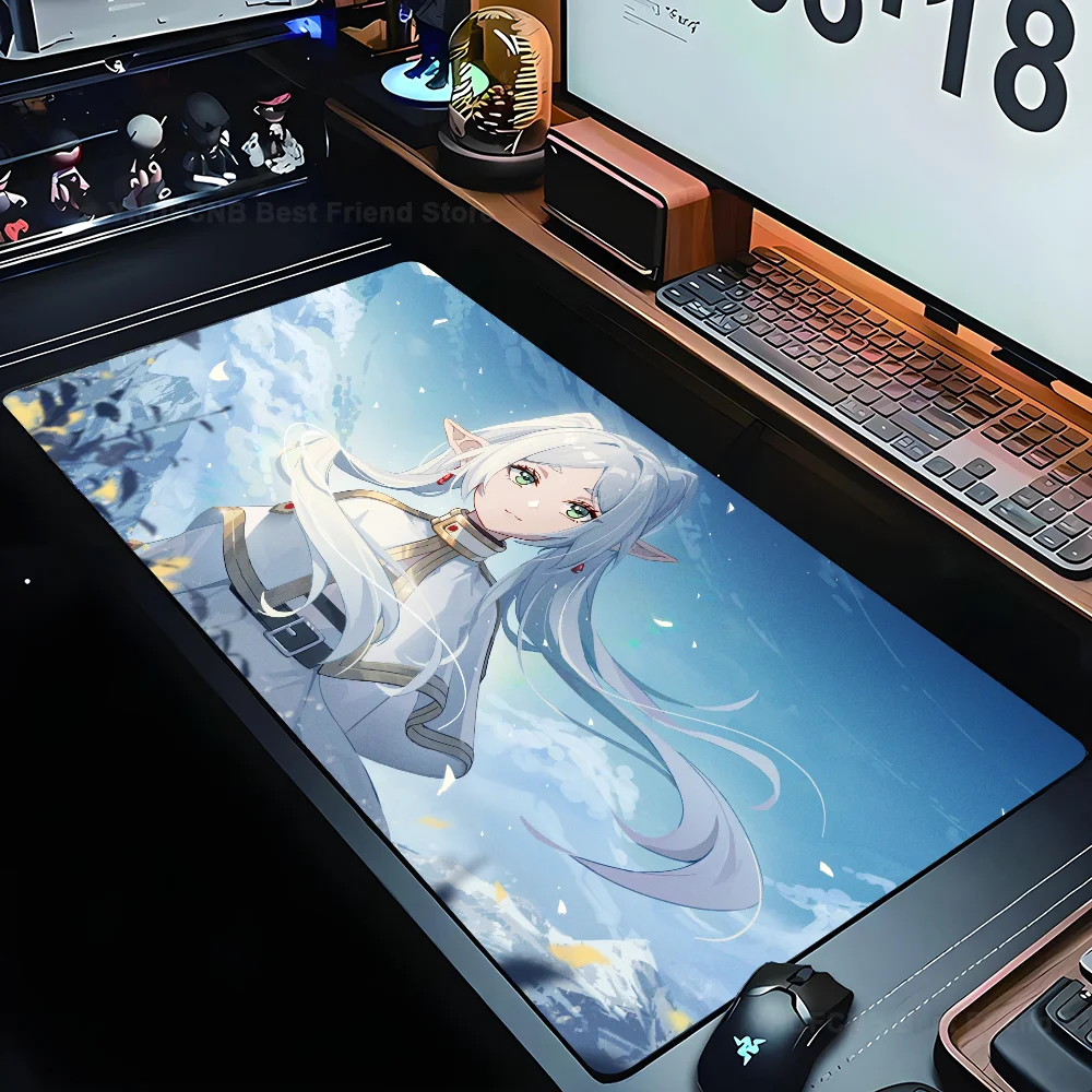 Frieren Beyond Journey S End Mousepad Mouse Mat Desk Mat With Pad gaming accessories Prime Gaming XXL Keyboard Pad