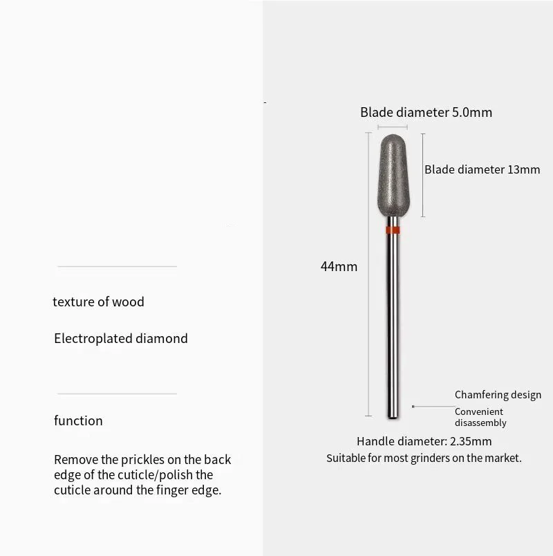 Brocas de acero de tungsteno para el cuidado de las uñas, cortador profesional de cutículas, manicura abrasiva, eliminación de Gel Uv para piel muerta, limpieza