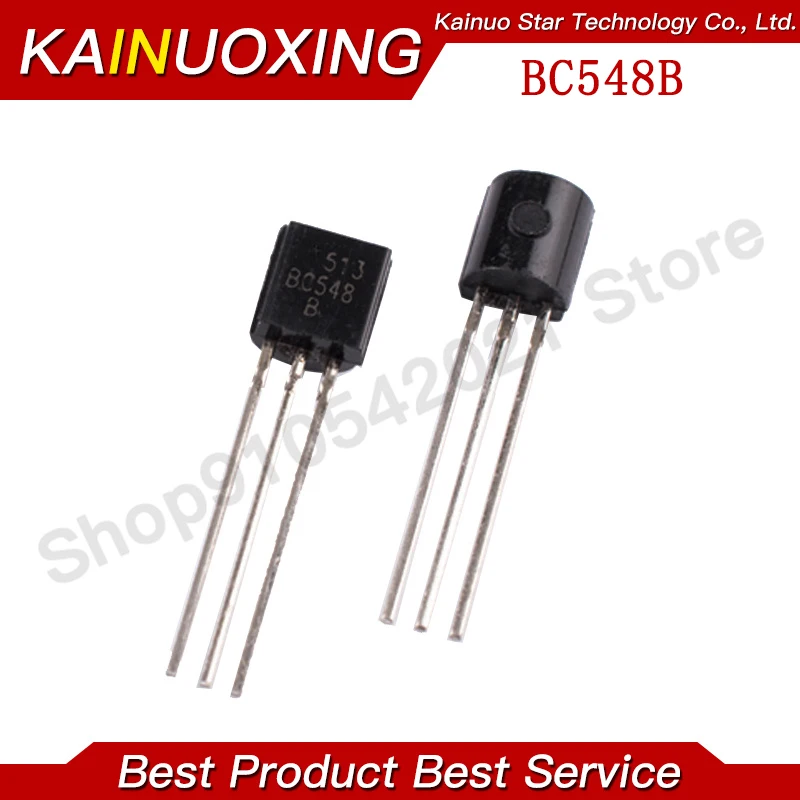 Transistor novo do Triode, BC548B TO-92 BC548 TO92 548B, 100 PCes