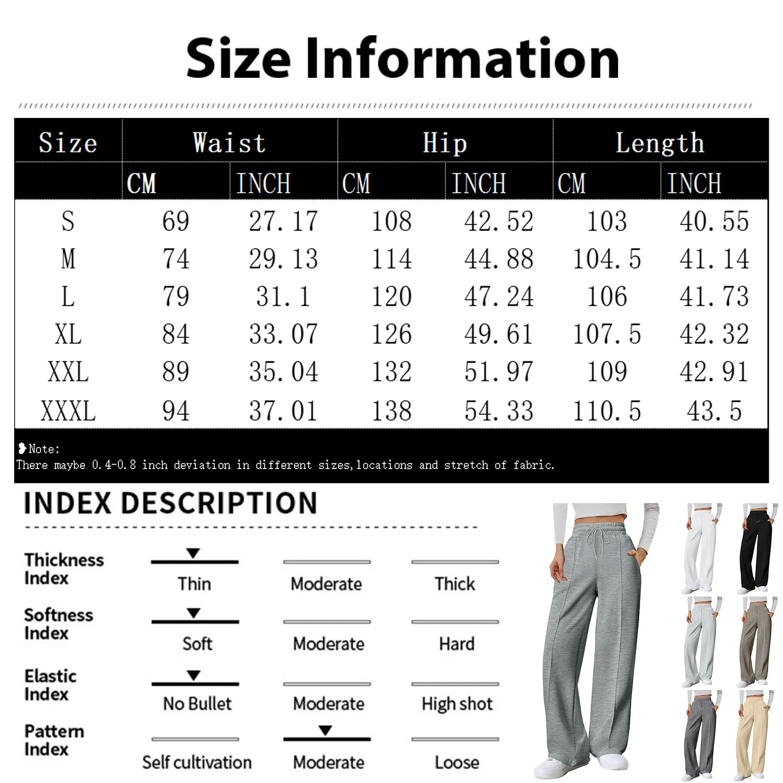 Women's Fashion Solid Color High Waist Wide Leg Casual Loose Pants Drawstring Straight Pockets Sweatpants 빅사이즈 여성 의류