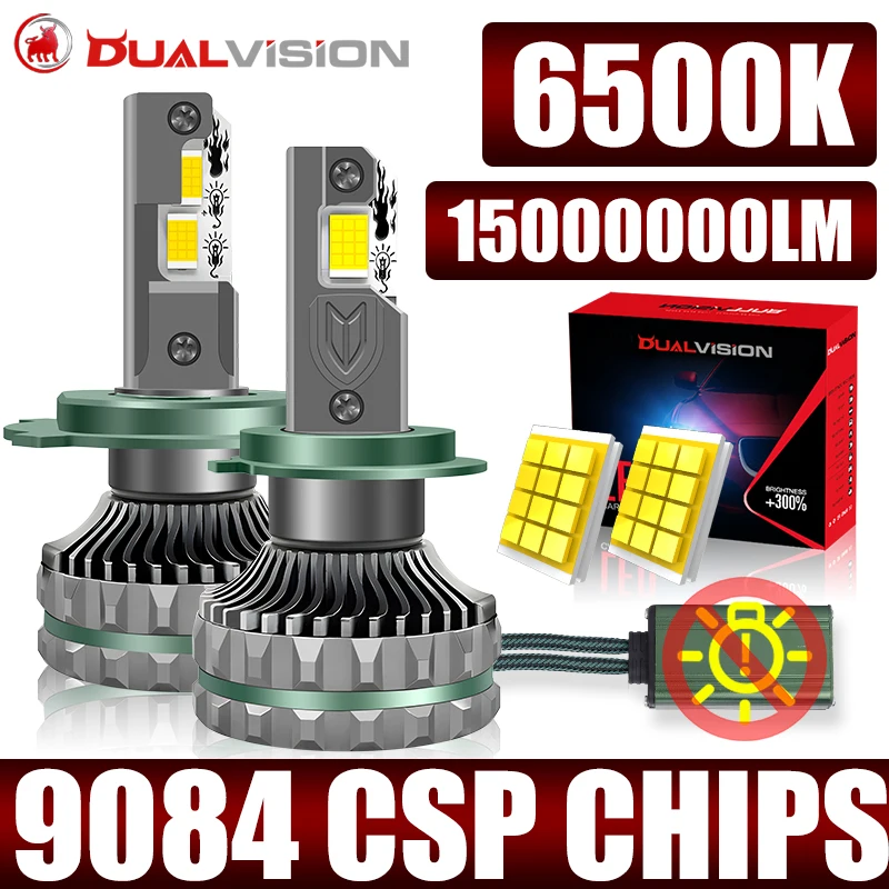 

K5C H4 LED Headlight 1500000LM SUPER K5C Canbus Error Free H7 H11 H1 HB3 9005 H8 HB4 9006 H9 9012 HIR2 24PCS CSP 6500K Led Light