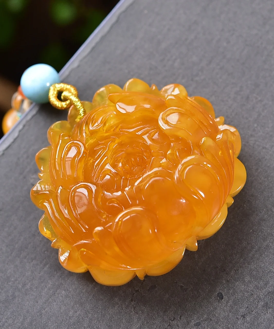 

Natural Orange Amber Pendant Flower Yellow Amber 39,44,18mm Gemstone Pendant Necklace Jewelry AAAAA