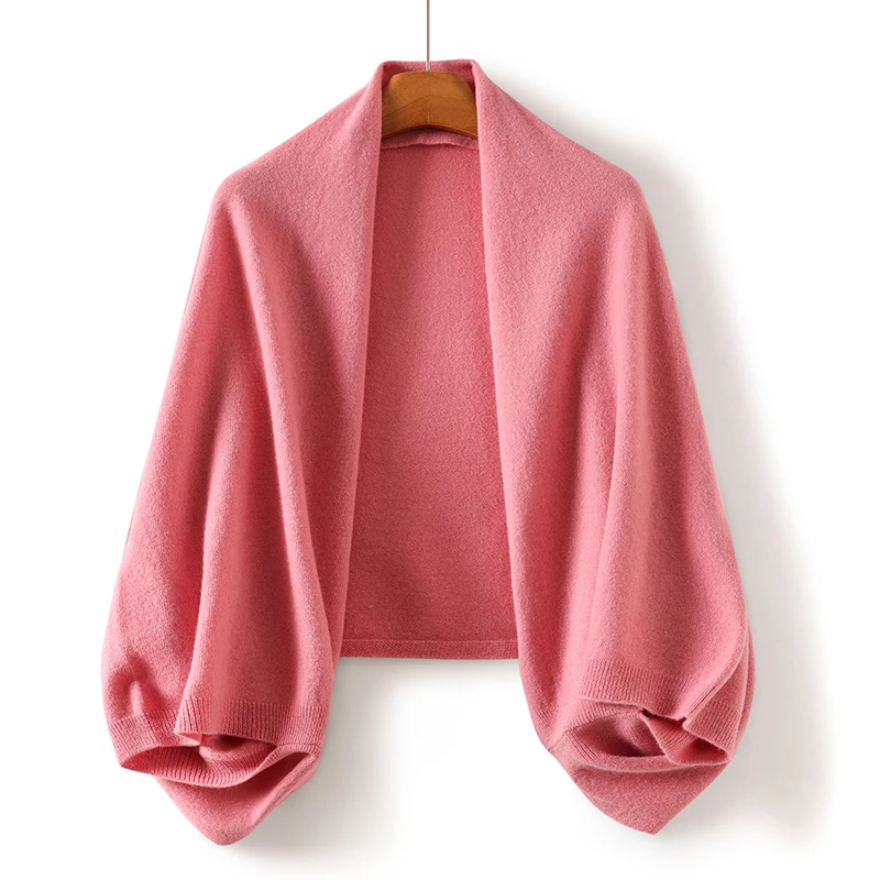 Women's 100% Wool Fashionable Cloak Stylish Cardigans Shawl High-Quality Autumn Winter Sweater 2026 Trendy AJ