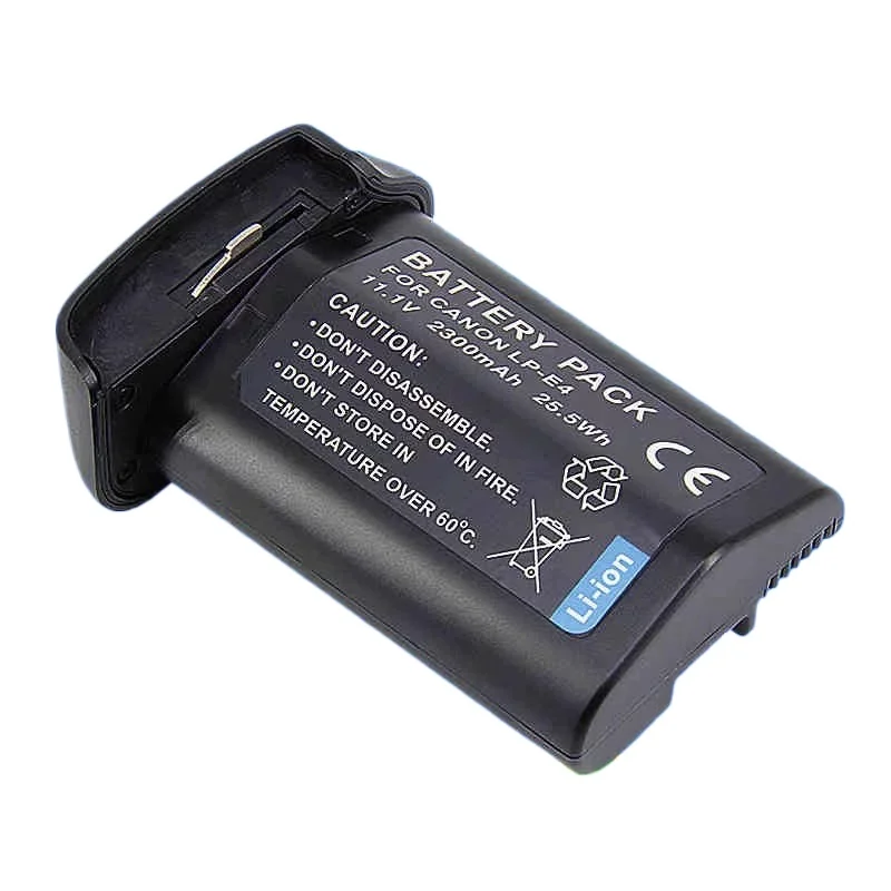 LP-E4 11.1V 25.5Wh 2300mAh Li-ion Battery for Canon EOS 1D Mark III EOS-1D Mark IV EOS 1Ds Mark III High Quality Camera Battery