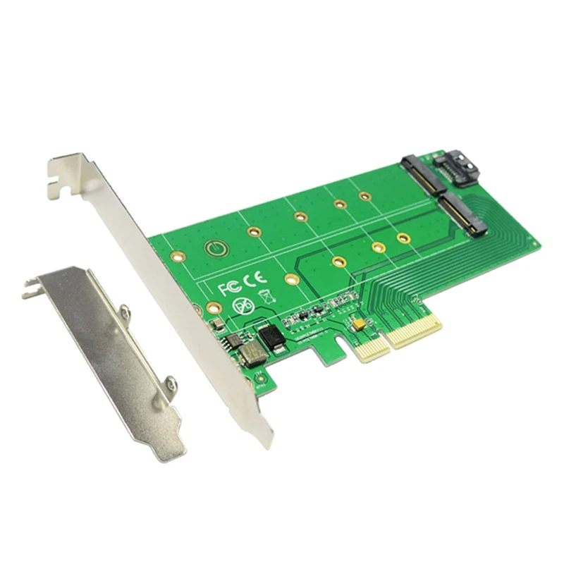 PCIE4.0 a 2 porte M.2 (chiave B/M) scheda adattatore protocollo NVME/SATA per alimentazione a doppia tensione Ssd 22110 2280 2260 2242 2230