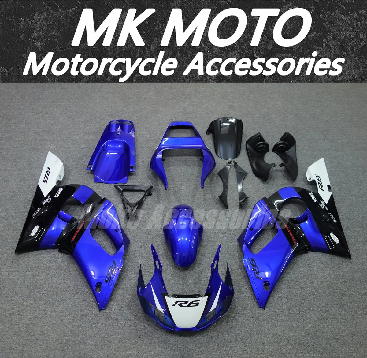 

Moke moto Motorcycle Fairings Kit Fit For Yzf R6 1998 1999 2000 2001 2002 Bodywork Set ABS Injection New Blue White Red Black