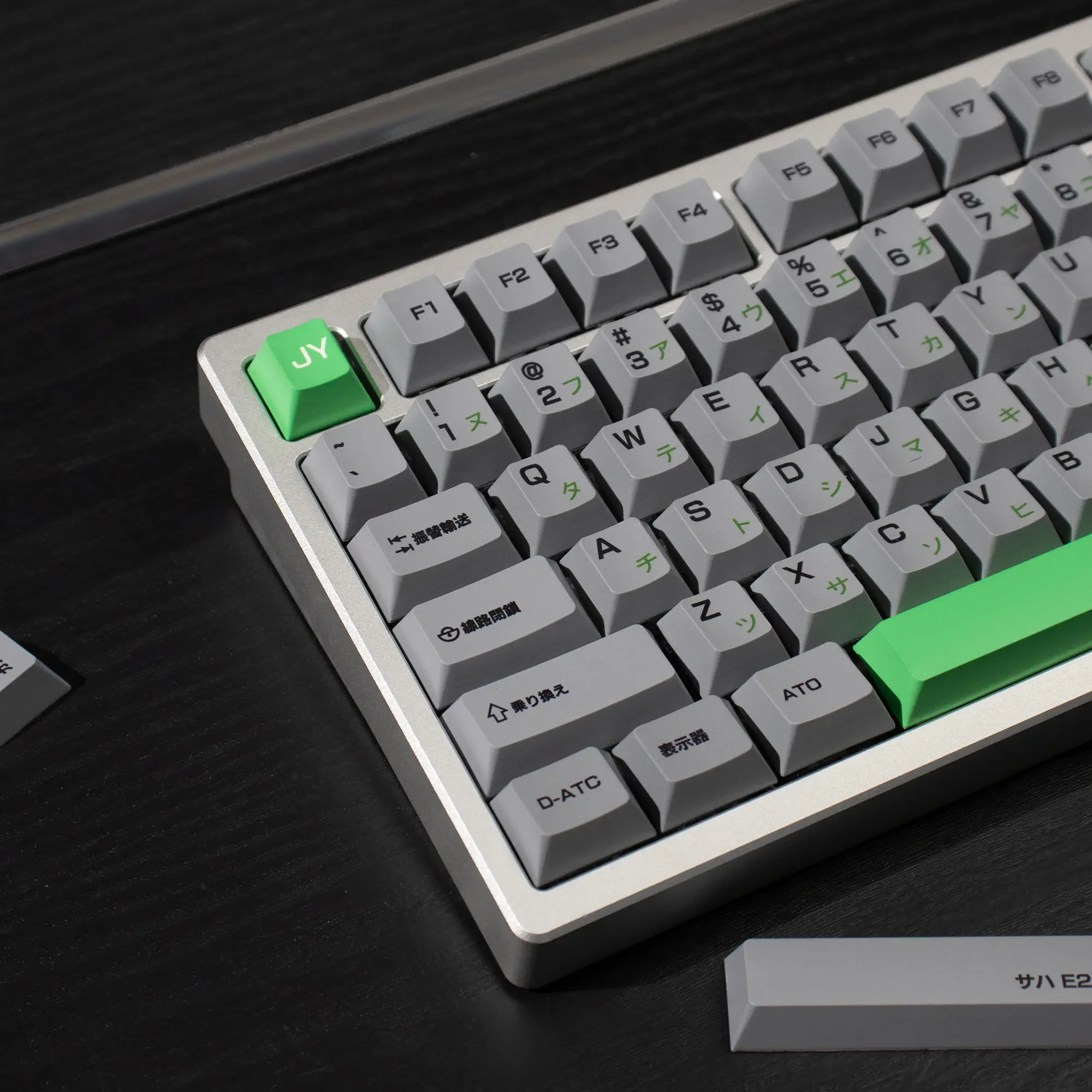 gray Yamanote keycaps 148 keys PBT keycaps Cherry profile DYE-SUB compatible with a variety of mechanical keyboards