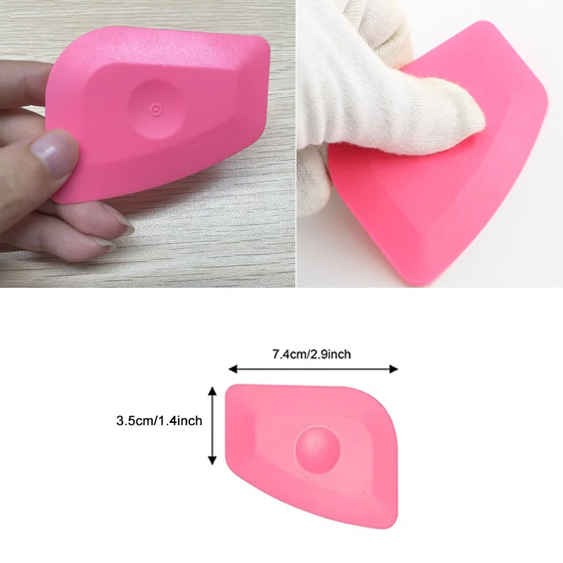 Small Handy Plastic Scraper Hard Sharp Card Round Edge Squeegee for Home Cleaning Decal Label Sticker Remover Tools 4-24Pcs