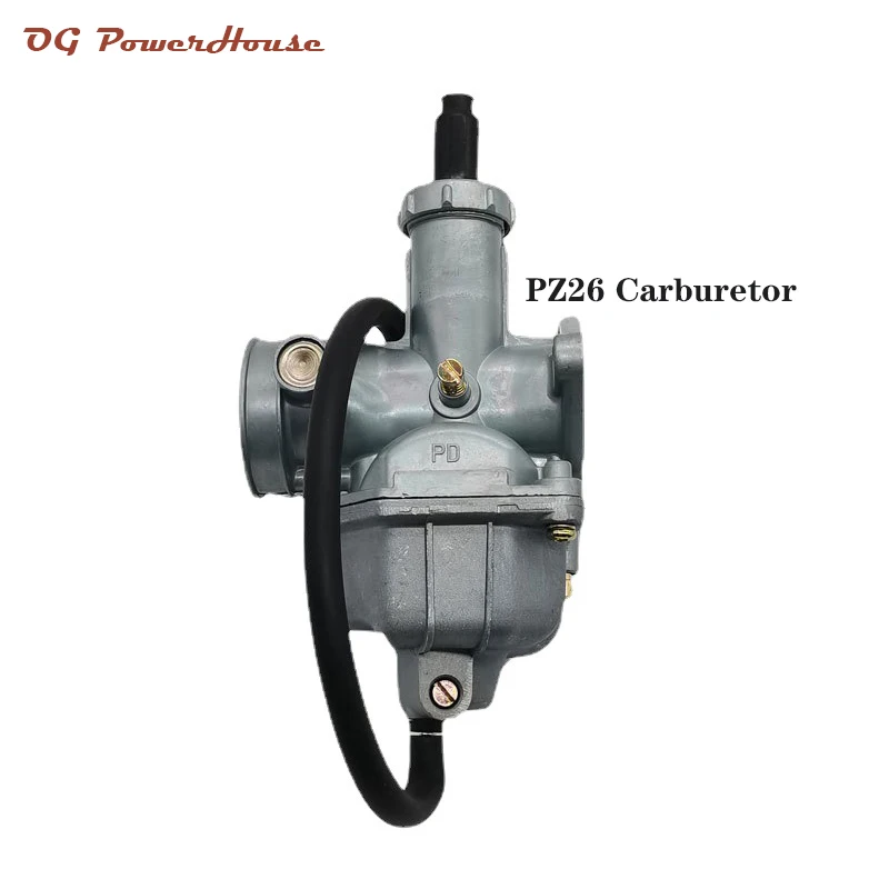 

Motorcycle Parts PZ26 Carburetor Suitable For ATV Quad Go Kart Dirt Bike CG125 Cable Manaul Choke Flat Suction Piston Carburetor