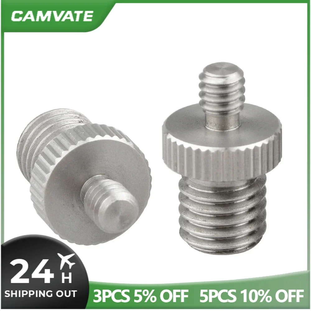 Adaptador de tornillo de cámara CAMVATE con 1/4 "-20 macho a M12 rosca macho para DSLR Rig montaje en hombro Spport accesorios de fotografía