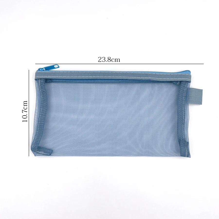1/3/5pcs Transparent Mesh Pencil Case Simple Desk Organizer for Office & School Supplies Visible Exam Special Pencil Bag