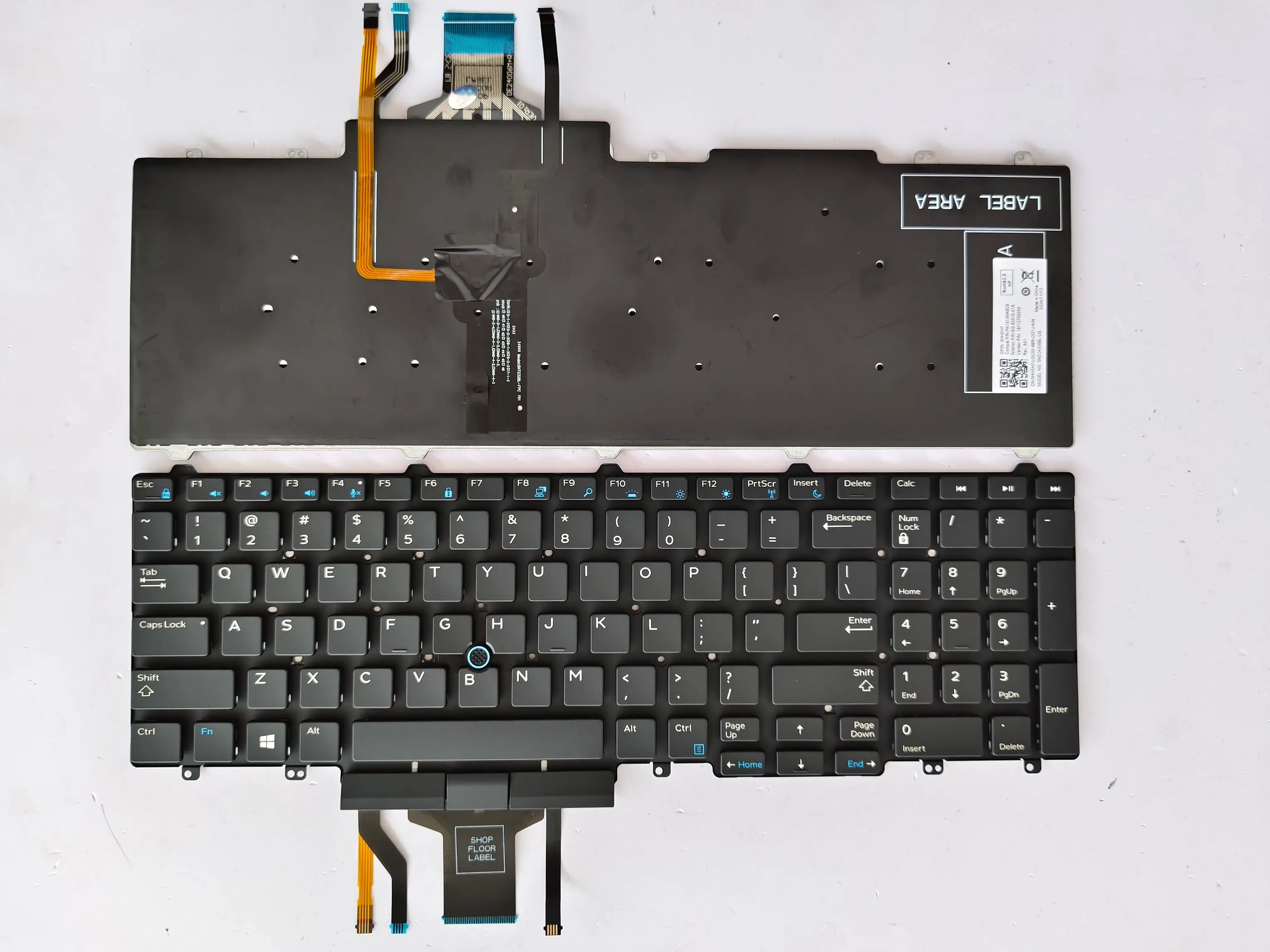 New Replacement Keyboard Laptop For DELL E5550 BLACK With Point Backlit US Layout