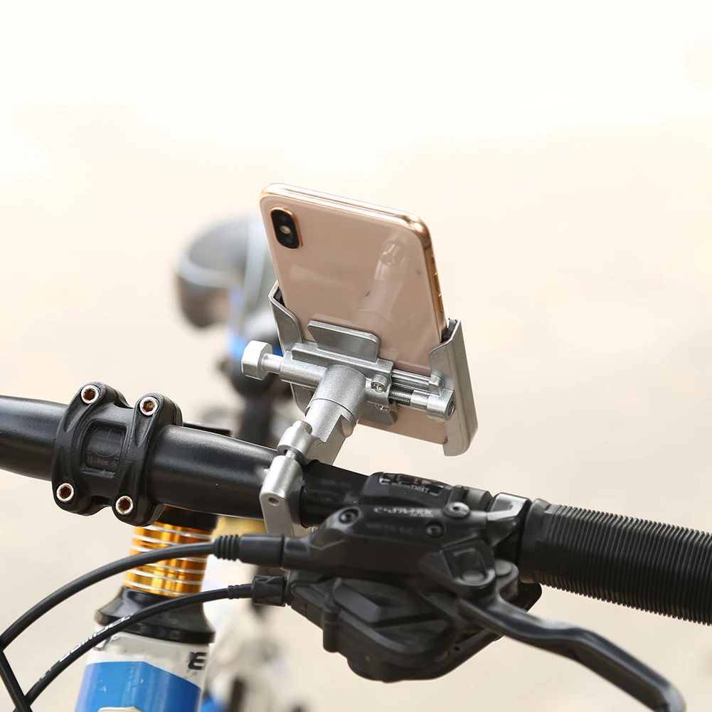 Aluminium Legierung Motorrad Fahrrad Telefon Halter GPS Halterung Handy Stand Moto Rückspiegel Lenker Halterung Für Xiaomi IPhone