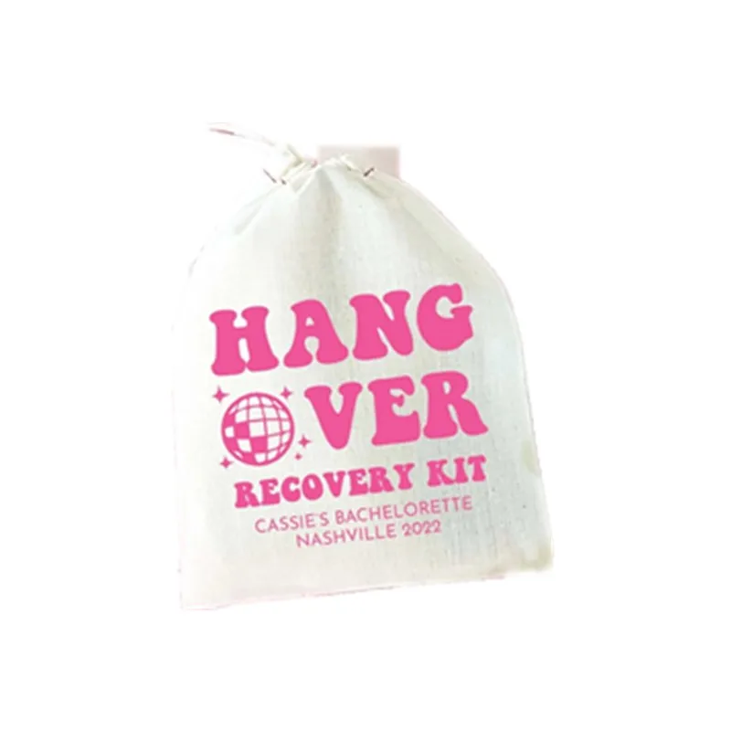 20 Disco Bachelorette Party - Bride's Last Disco - Hangover Kit Bags - Bachelorette Gift Bags - Hangover Recovery Kit - Custom