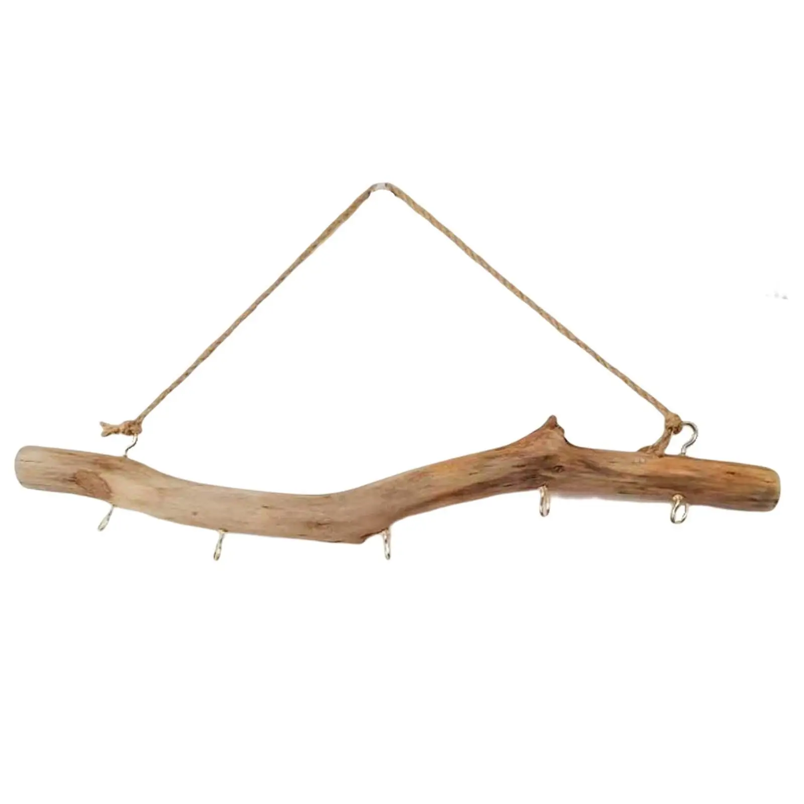 Wooden Hook Wall Mounted Driftwood Hook with Hooks Branch Hanger Rack for Small Item Key