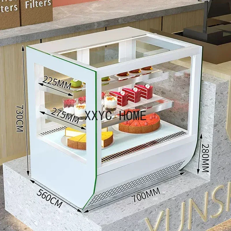 Cake Display Cabinet Refrigerated Commercial Small Back-door Air-cooled Desktop Dessert Fruit Cooked Food Pastry Keep Fresh