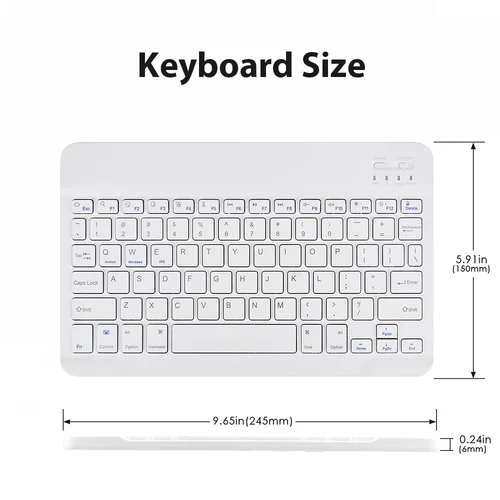 Imagen 2 del producto Juego universal de teclado y mouse inalámbricos Bluetooth para tabletas iPad, Xiaomi, Samsung, Lenovo - Teclado de oficina multicolor
