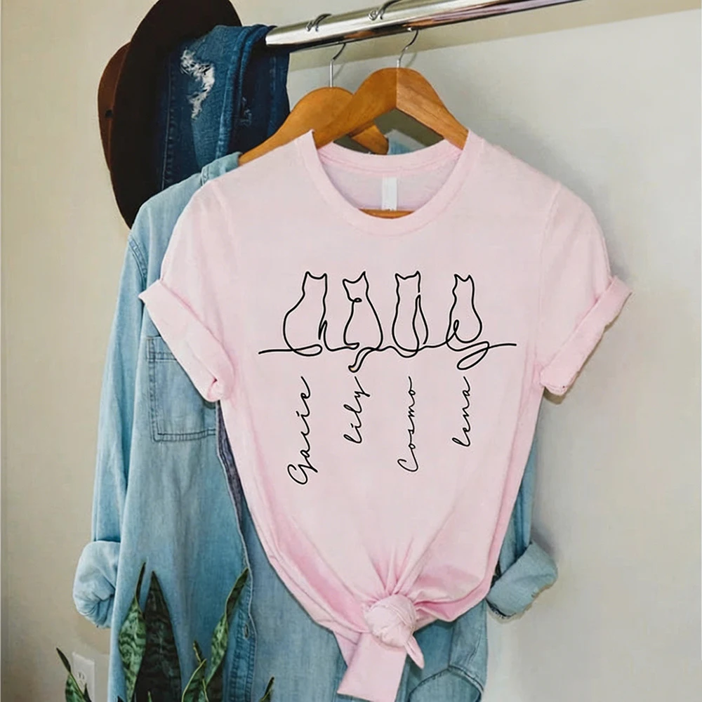 Custom Cat Name Shirt Cat Lover Shirt Personalized Gift For Cat Dad Cat Mom Cat Owner Tee Birthday