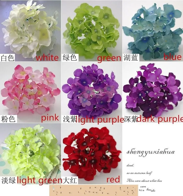 2017 Artificial Flowers Christmas Party Fashion Wedding Silk Artificial Hydrangea Flowers Diameter 15cm Home Ornament