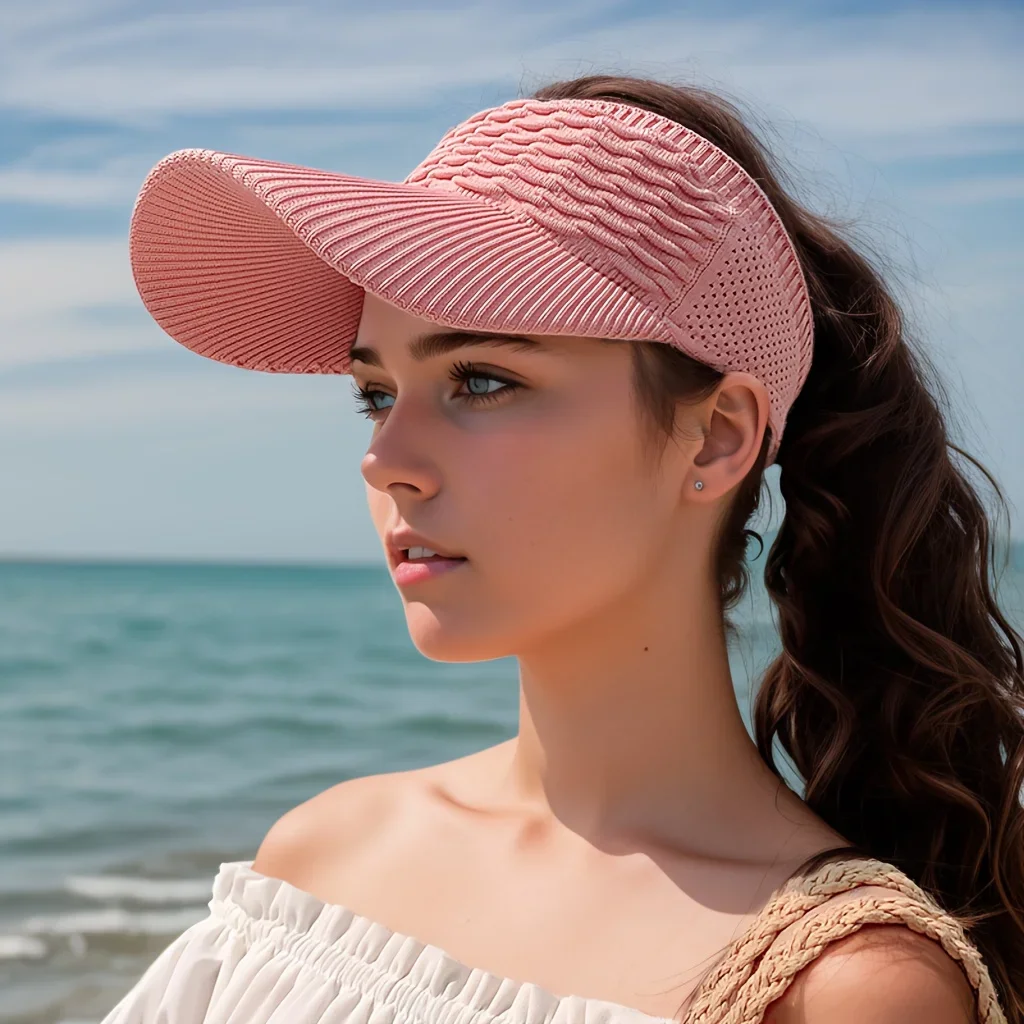 1pc Frauen Anti-Uv Sonnenhüte Atmungsaktive Einstellbare Leere Top Visier Kappen für Tennis Golf Laufen Reisen Strand Sport Im Freien hut – Detail 4