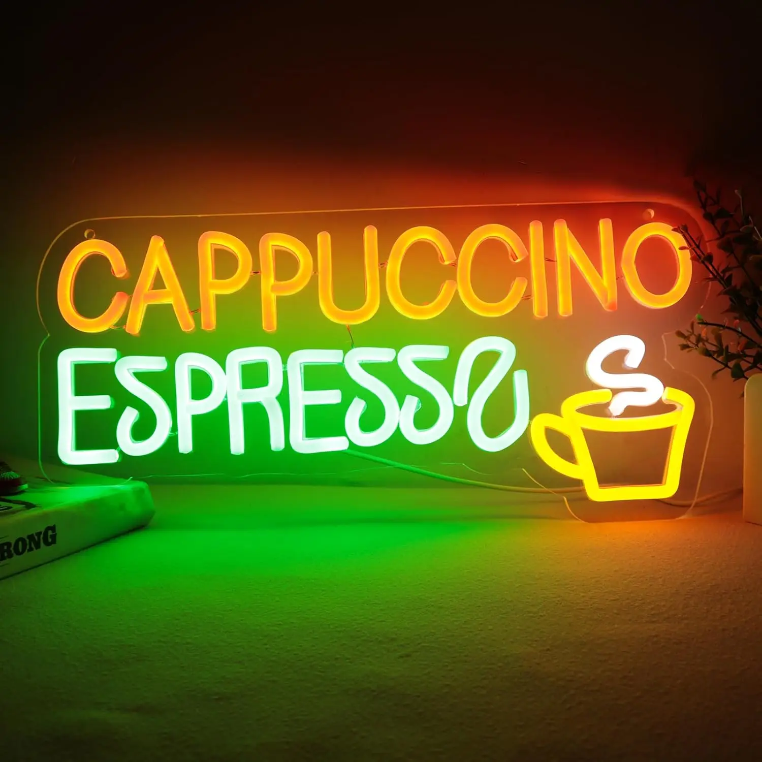 

Balanar Cappuccino Neon Sign Dimmable Neon Lights for Bar Pub Shop Coffee Man Cave Kitchen Decor Aesthetics Draw Birthday Gifts