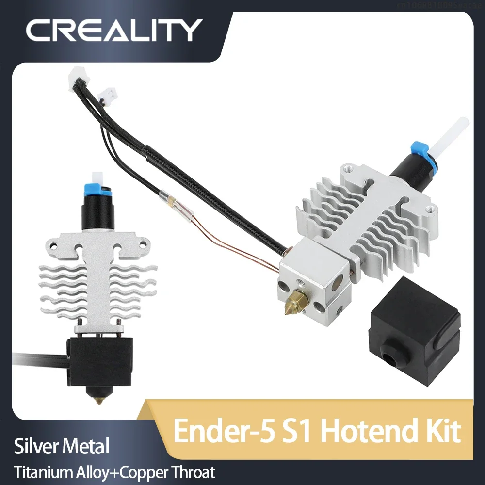 CREALITY Original Ender-5 S1 Hotend Kit Silver Metal Titanium Alloy+Copper Throat