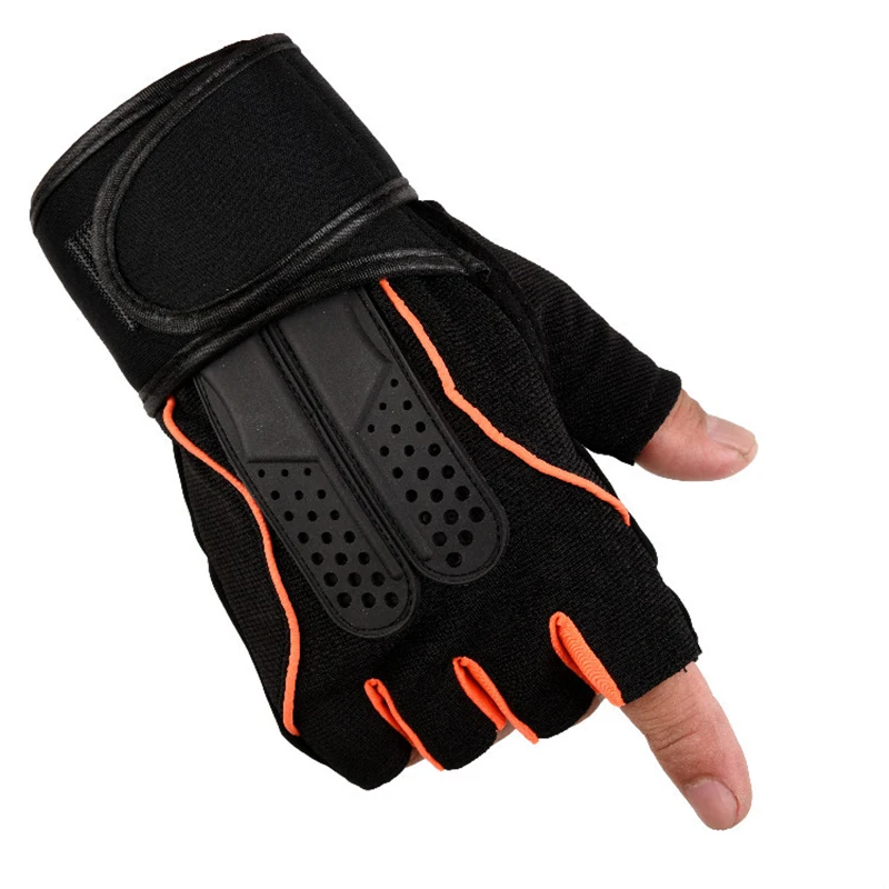 Fitness Half Finger Gloves Extended Wrist Guards Outdoor Cycling Sports Anti Slip Gloves