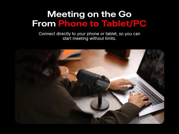 MAONO PD100W Wireless USB Dynamic Microphone Cardioid Microphone with One-Touch Mute Noise Reduction Custom RGB Light Real-Time Monitoring Microphone for PC Gaming Live Streaming Creator Podcast