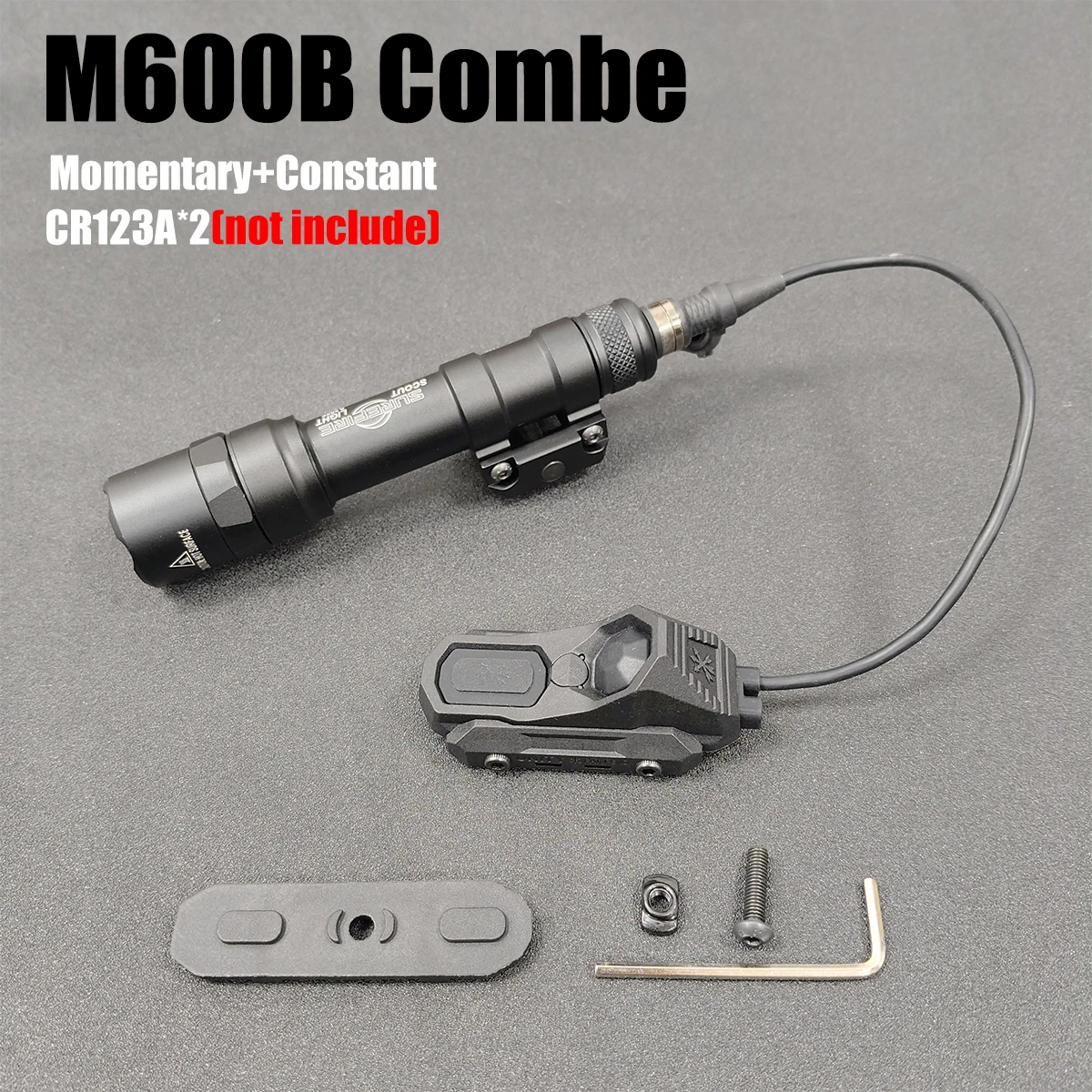 Surefire M300/M600 Taschenlampe mit AXON Dual-Funktion-Fernbedienungs-Druckschalter für 20mm Schiene UNITY Axon Schalter SF Stecker MK KEYMOD – Detail 15