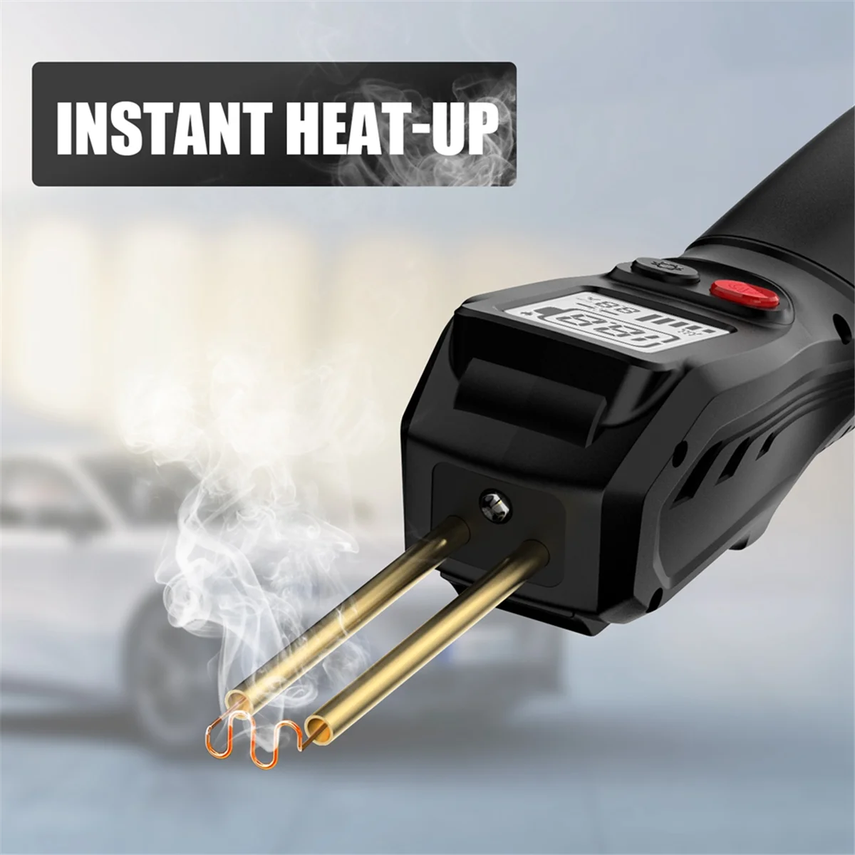 

A002 Ручной беспроводной зарядный инструмент для сварки пластика Горячий степлер Сварочный пистолет Инструмент для ремонта автомобильного бампера с 200 степлерами Черный