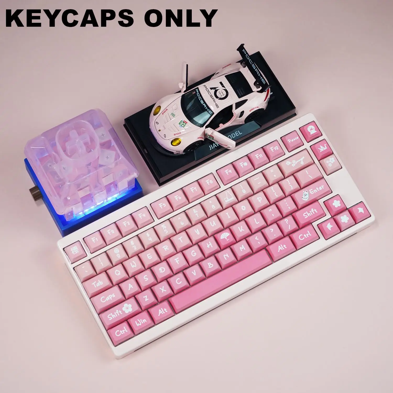 131 tasti Sakura PBT XDA Keycaps Set di copritasti in stile giapponese sublimato per Mx Cherry Gateron Switch Kit tastiera meccanica