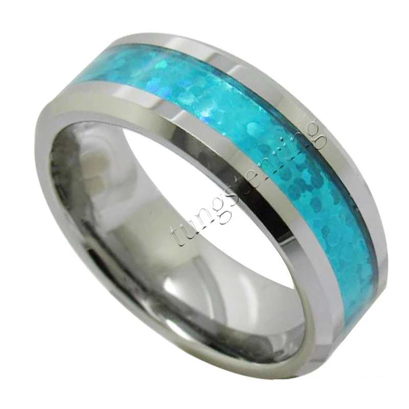 

Top Quality Tungsten Carbide Ring Wedding Engagement Blue Ring For Men Women Domed Band Polished Shiny Comfort Fit Wholesale