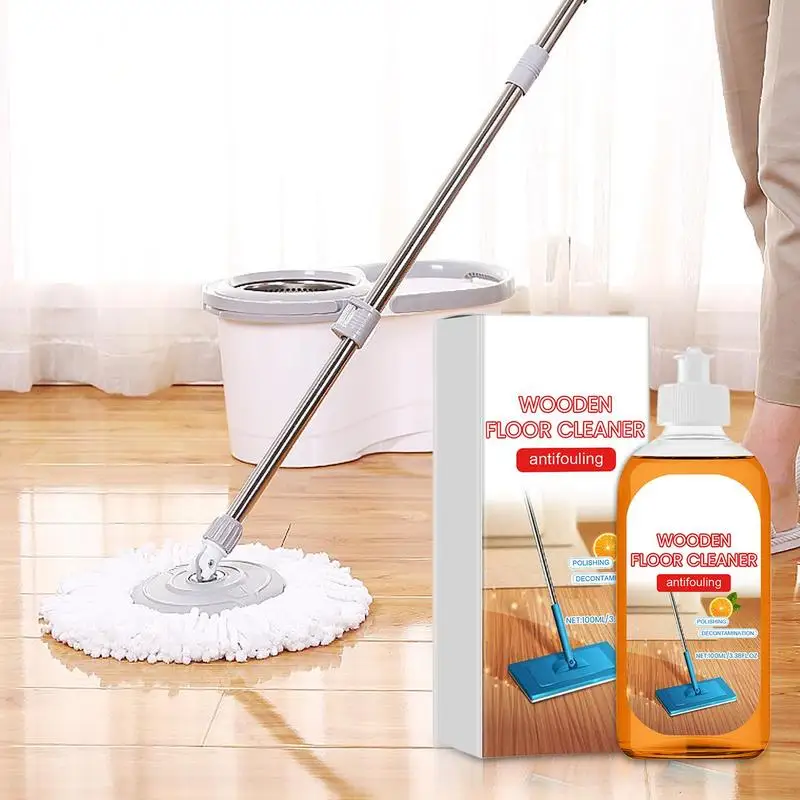 Hardwood Floor Cleaner Solution 100ml Wood Floor Foam Solution Orange Fragrance Wood Floor Maintenance Solution For Kitchen