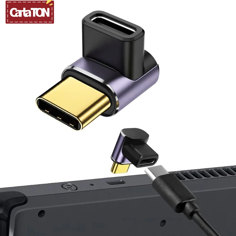 1-3PCS USB C 40Gbps Adapter 90 Degree Right Angle USB C Male To Female Extender 100W Fast Charging for Steam Deck Switch Laptop