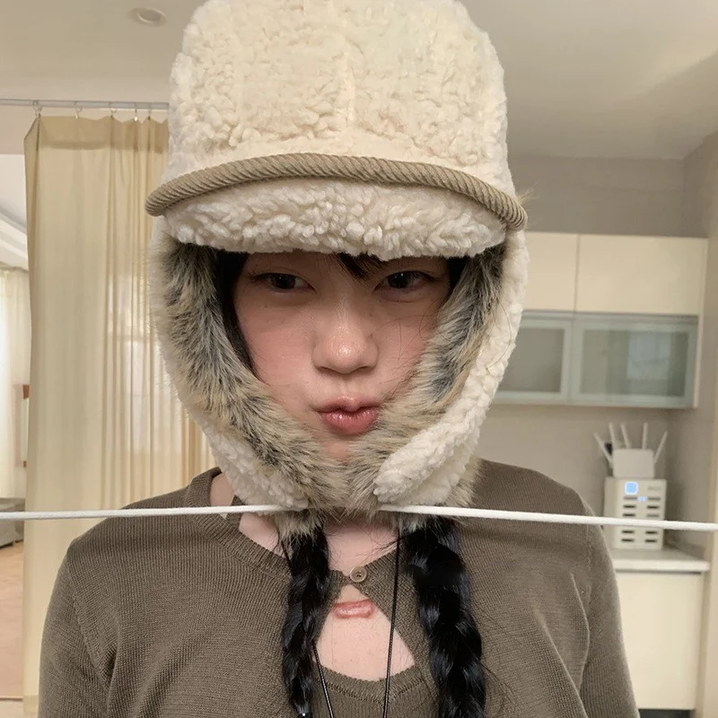Heavy-Duty Sherpa Aviator Trapper Hat For Men Women Windproof Winter Pilot Cap For Skiing & Motorcycle Cold Weather Beanie