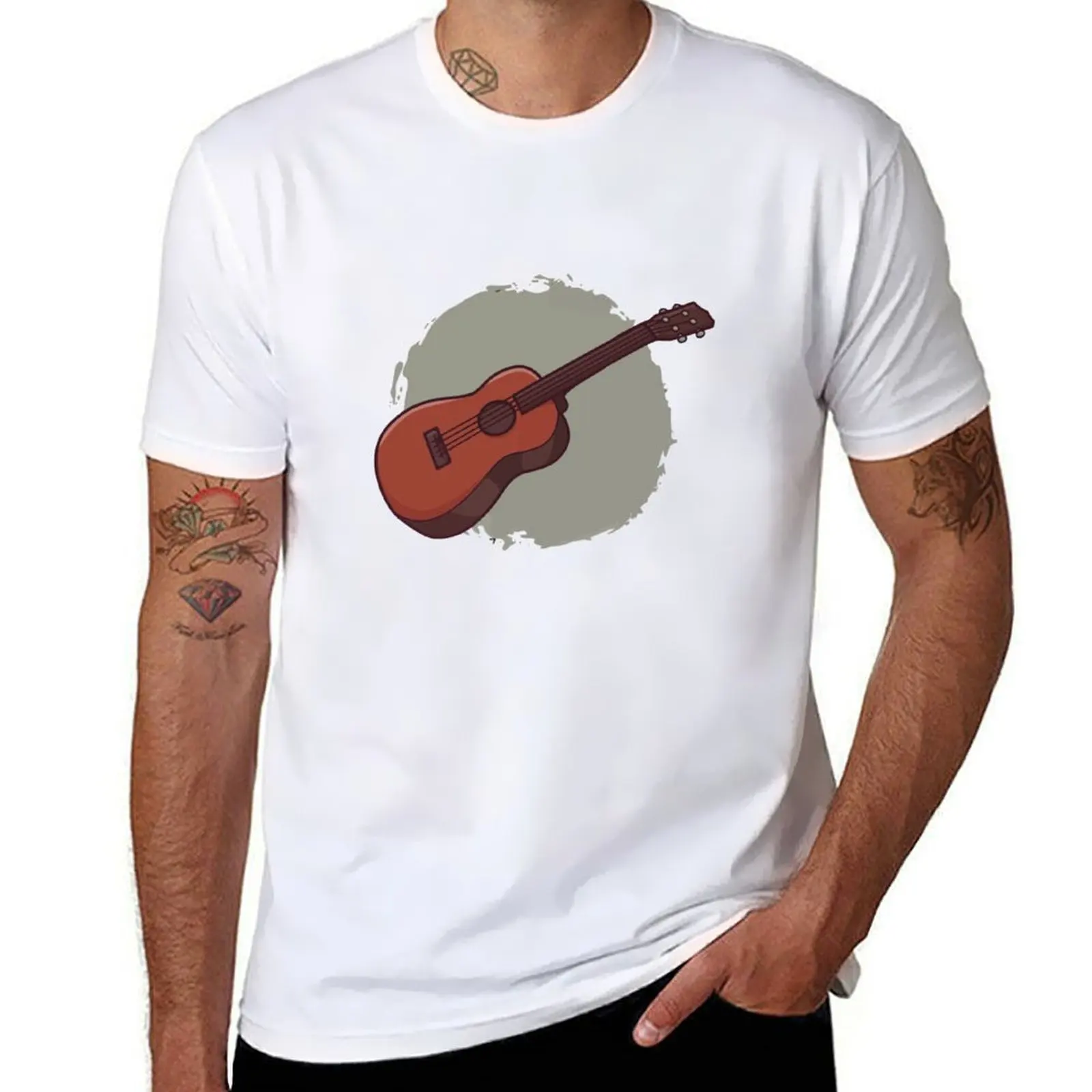 

Ukulele T-Shirt mens graphic t shirts black cotton t-shirt plain for man package T-Shirt