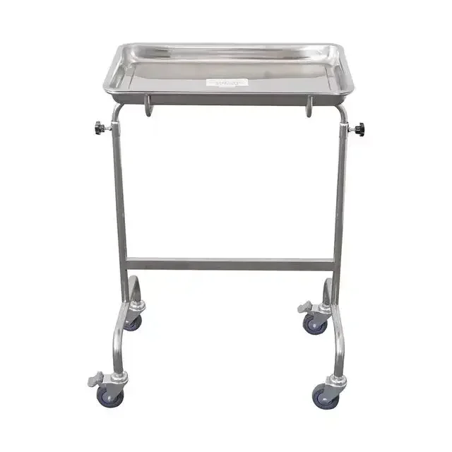 Modern Design Height Adjustable Stainless Steel Beauty Cart Salon Items Tray Dressing Trolley for Hospital Use Metal