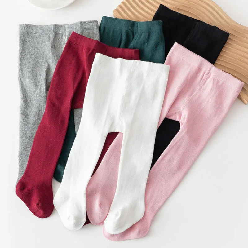 1 Pcs Girls Pantyhose Kids Knitted Leggings Stretchy Baby Toddler Long Socks For Spring Autumn