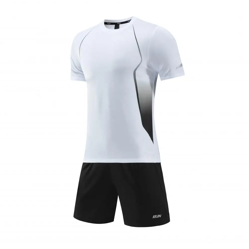 5048# Gym Basketball Football Training Tights Set T-shirt Shorts Tracksuit