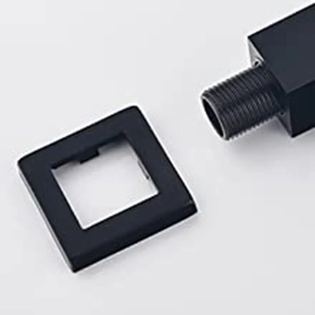 

New Shower Elbow Holder Bracket 3 In 1 40-100N Black Brass G1/2\\\" Square Wall-Mounted For Shower Hose Connection