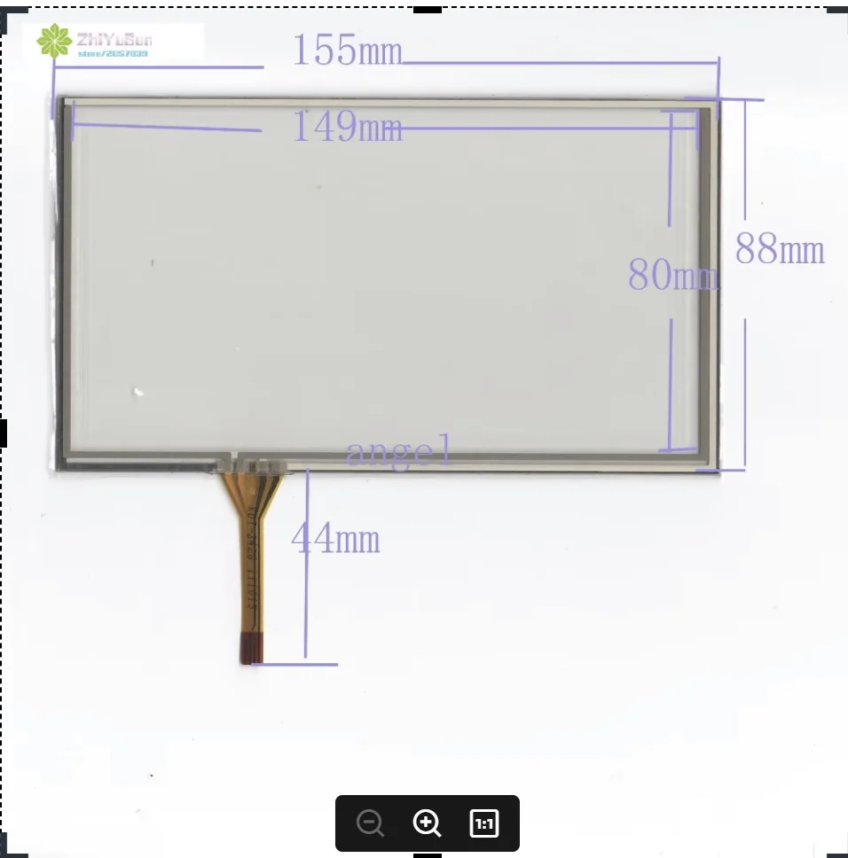 

ZhiYuSun wholesale KDT-3426 155mm*88mm Resistance Touch Screen glass 155*88for GPS tble USE