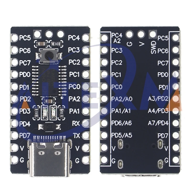 2PCS/5PCS CH32V003 Development Board Black Board Minimum System Board Core Board RISC-V CH32V003F4P6 Microcontroller Module