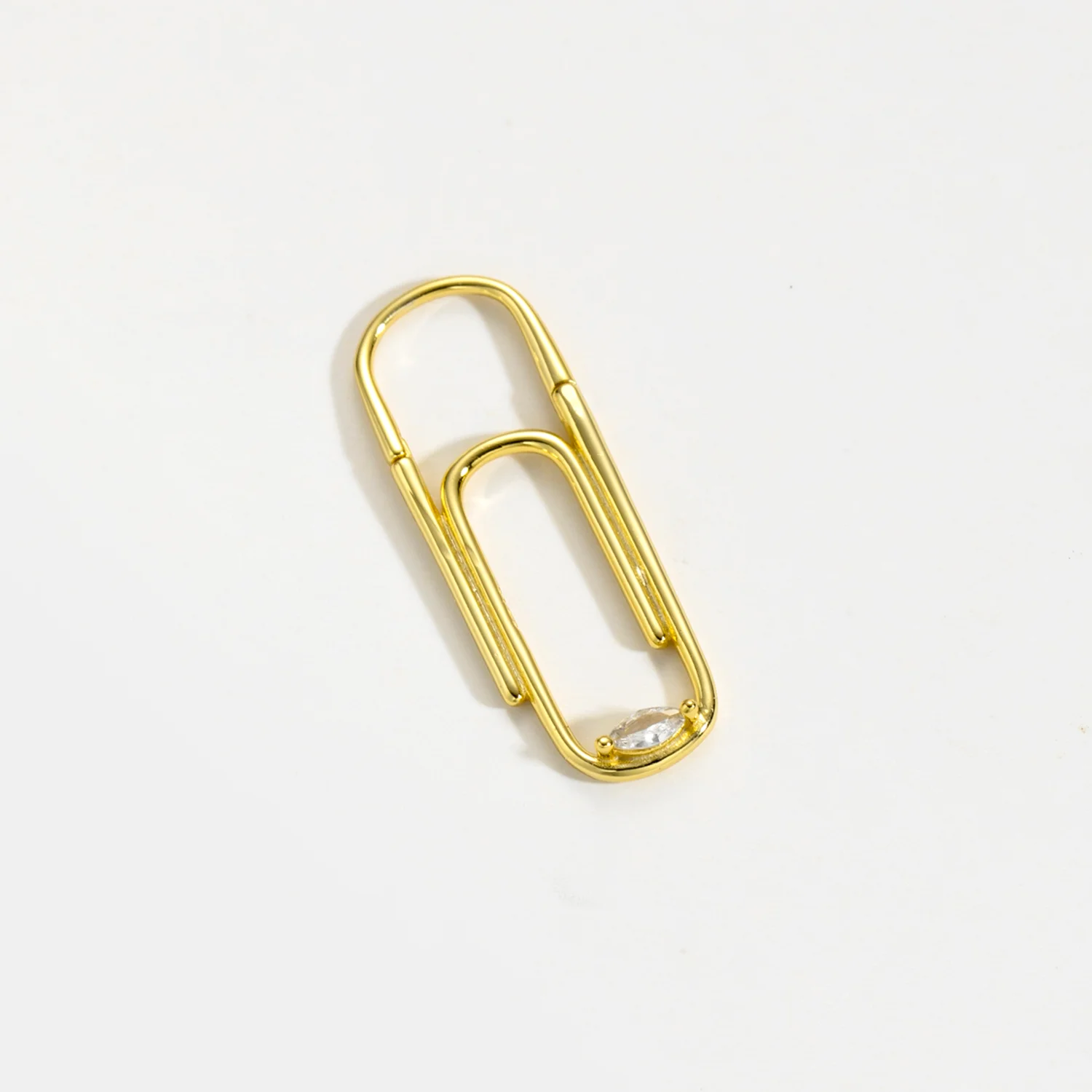 ANDYWEN 100% 925 Sterling Silver Gold Pin Thread Hoop Clip Rock Punk Huggies Single 2023 Wedding Jewelry Gift Plain Earring